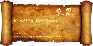 Virág Róbert névjegykártya