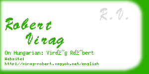 robert virag business card